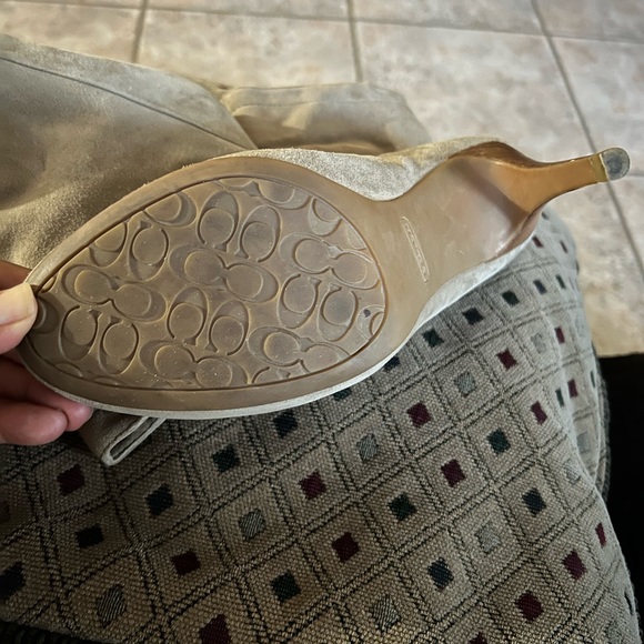 Coach Sede Ankle Boots Foldover Heeled Booties shoes EST 1041 | Size:7.5 B| - Picture 7 of 11